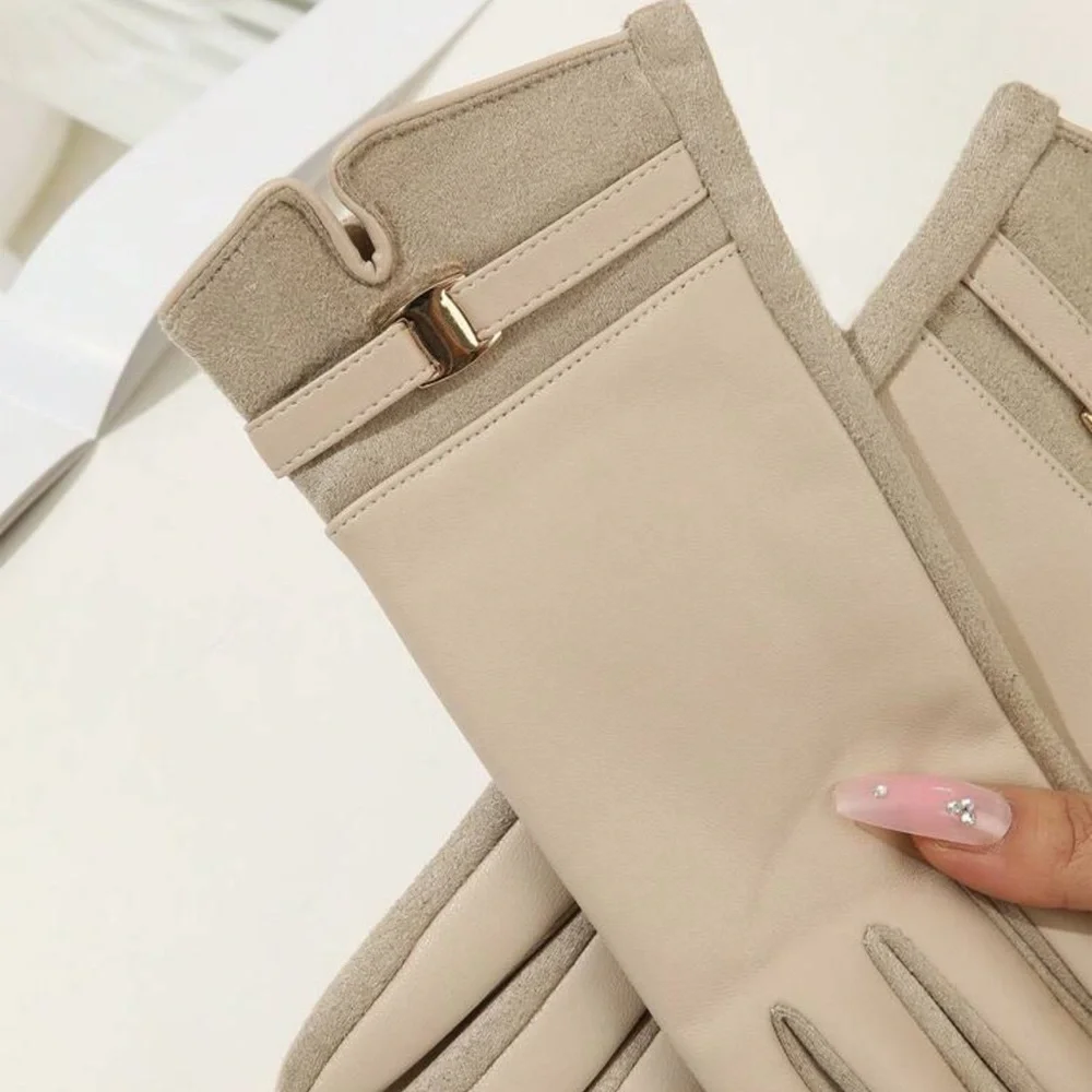 1 Pair Women's Solid l Casual Elegant Polyester Gloves,
